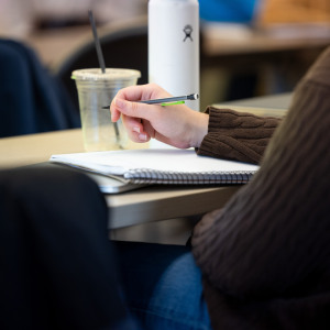 Hand holding a pencil